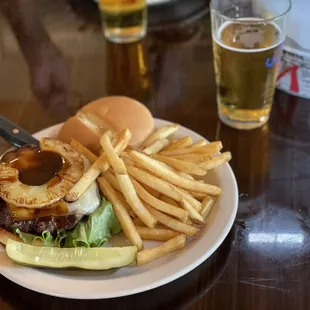 Hawaiian Burger! Really good!