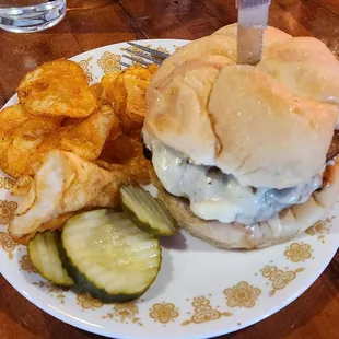 Mushroom Swiss burger