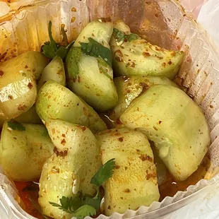 Cucumber salad was great