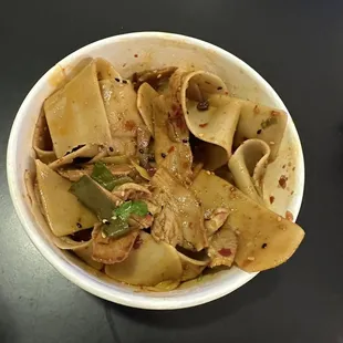 Pork Belly and Leek Noodles