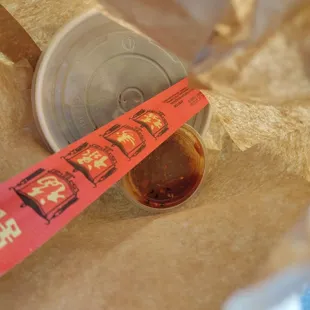 Dan Dan to go! Extra chili oil 02/22/22 Happy 2s Day!!