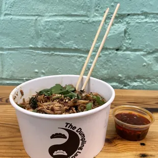 Shredded Chicken Chili Noodles
