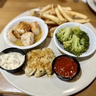 Pick two seafood platter with crab meat and scallops. The crab meat was spoiled.