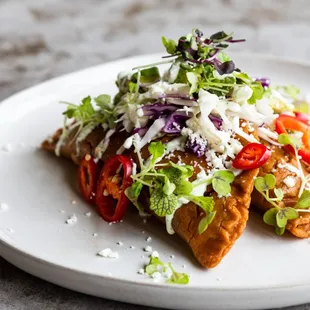 a plate of food on a table