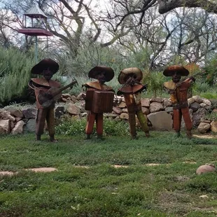 The metal quartet, Duquesne House garden