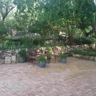 The patio is beautiful &amp; quaint. It is artfully decorated with beautiful hand sewn quilts, hardwood floors, a comfortable bed!