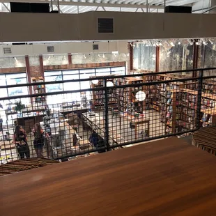 View of main floor from upstairs corner