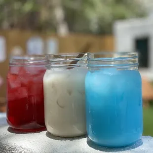 We have a rotating selection of aguas frescas that can be spiked and made into a &quot;agua sucia&quot;