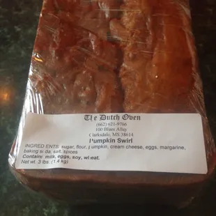 Tells you what&apos;s in the bread...