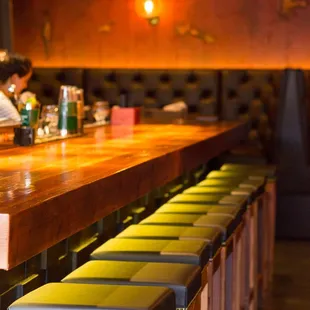 interior, sushi and sashimi