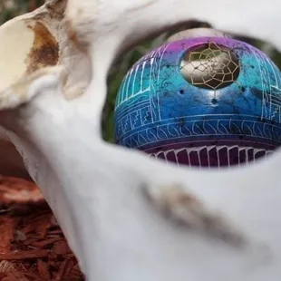 Navajo hand painted horse hair pottery