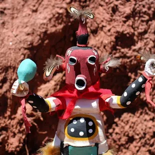A hand made Navajo Mudhead Kachina