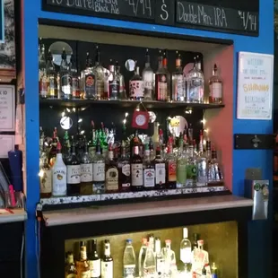 a bar with a lot of alcohol