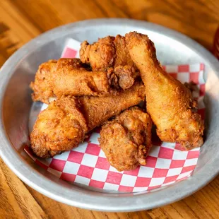 a plate of fried chicken