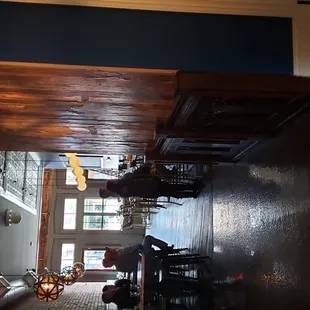 View walking through patio area entrance.