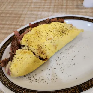 Meat-lovers omelet