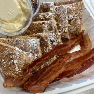 French toast and bacon