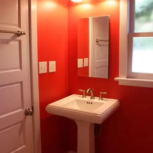 The RED bathroom remodel - Berkeley, Ca