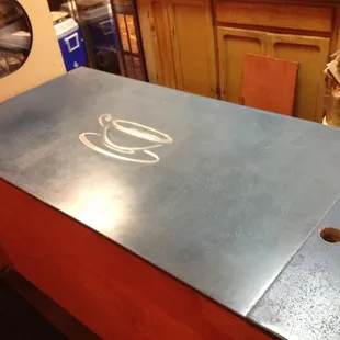 Concrete serving counter at Cafe La Taza - San Francisco, CA