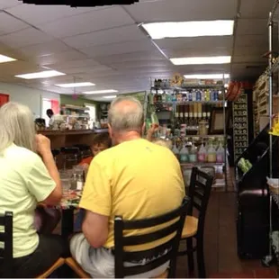 Seating area for the café