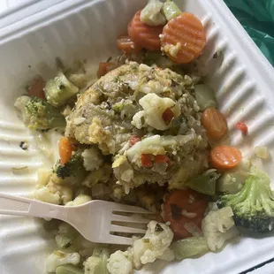 Vegetable Mofongo received