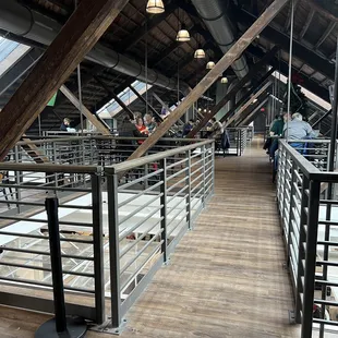 Upstairs seating area