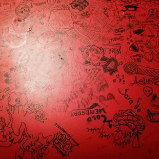 graffiti on the walls