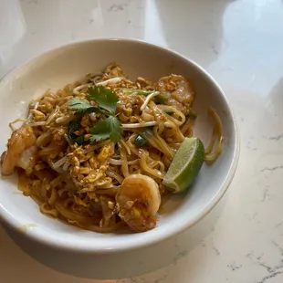 Pad Thai with shrimps