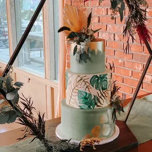 The most extraordinary custom hand painted baby shower cake w fresh florals