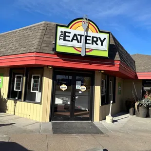 the entrance to the eatery