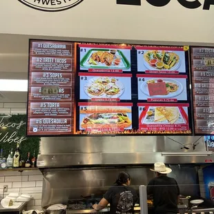 Menu board