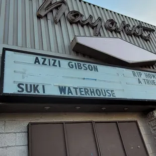 a sign for a movie theater