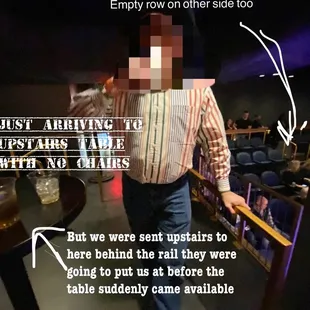 a man walking through a bar