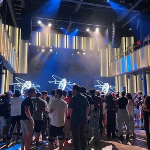 Stand room only area in front of stage