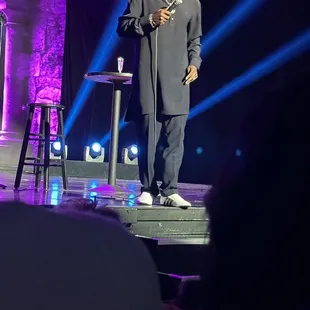 a man standing on a stage