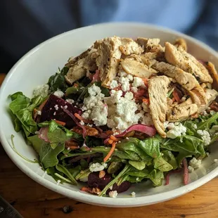 Beet salad, added chicken