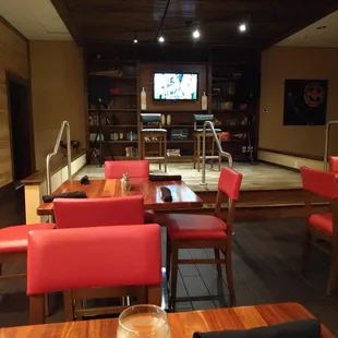 The stage for live music or watching the big game