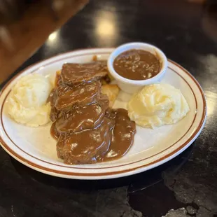 Meatloaf and mashed potatoes