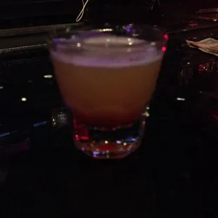 Complimentary shot made by the bartender. Yummy