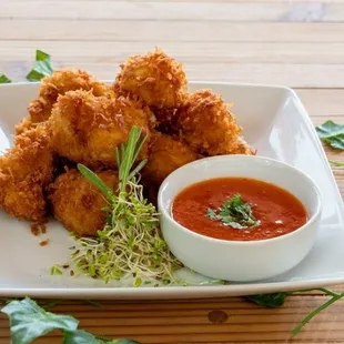 Coconut Cauli - Breaded cauliflower with coconut and a sweet chili sauce
