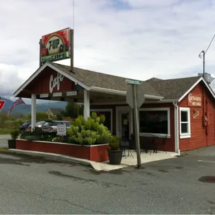 the front of the restaurant