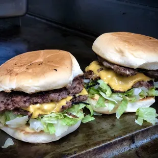 Forager burger (plant based Impossible) and a Chuckanut burger