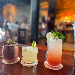 Electric Mule, honey margarita, Strawberry Fields Forever