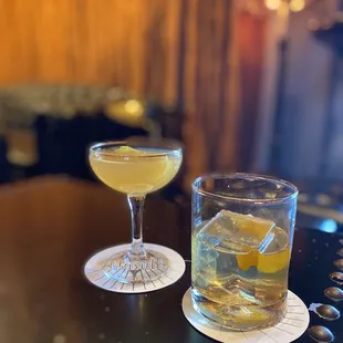 Cognac French 75 (off menu), and Vaquero (Tequilla old fashion)