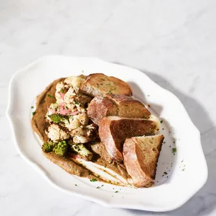 Grilled Cauliflower with Sourdough bread