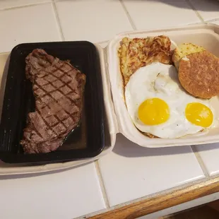 8 oz Steak &amp; 2 Eggs