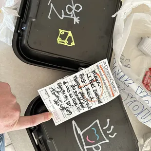 Uber eats packaging-they get it right every time and clearly take care when putting a to go order together.