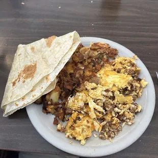 Chorizo and eggs