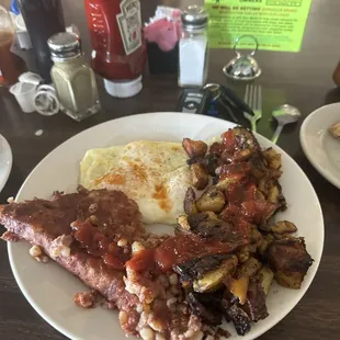 Corned beef hash n eggs