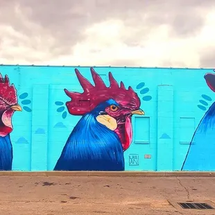 East exterior wall mural